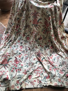 Vintage Cotton "Toile De Jouy Indiennes" Fabric in the Style of Oberkampf