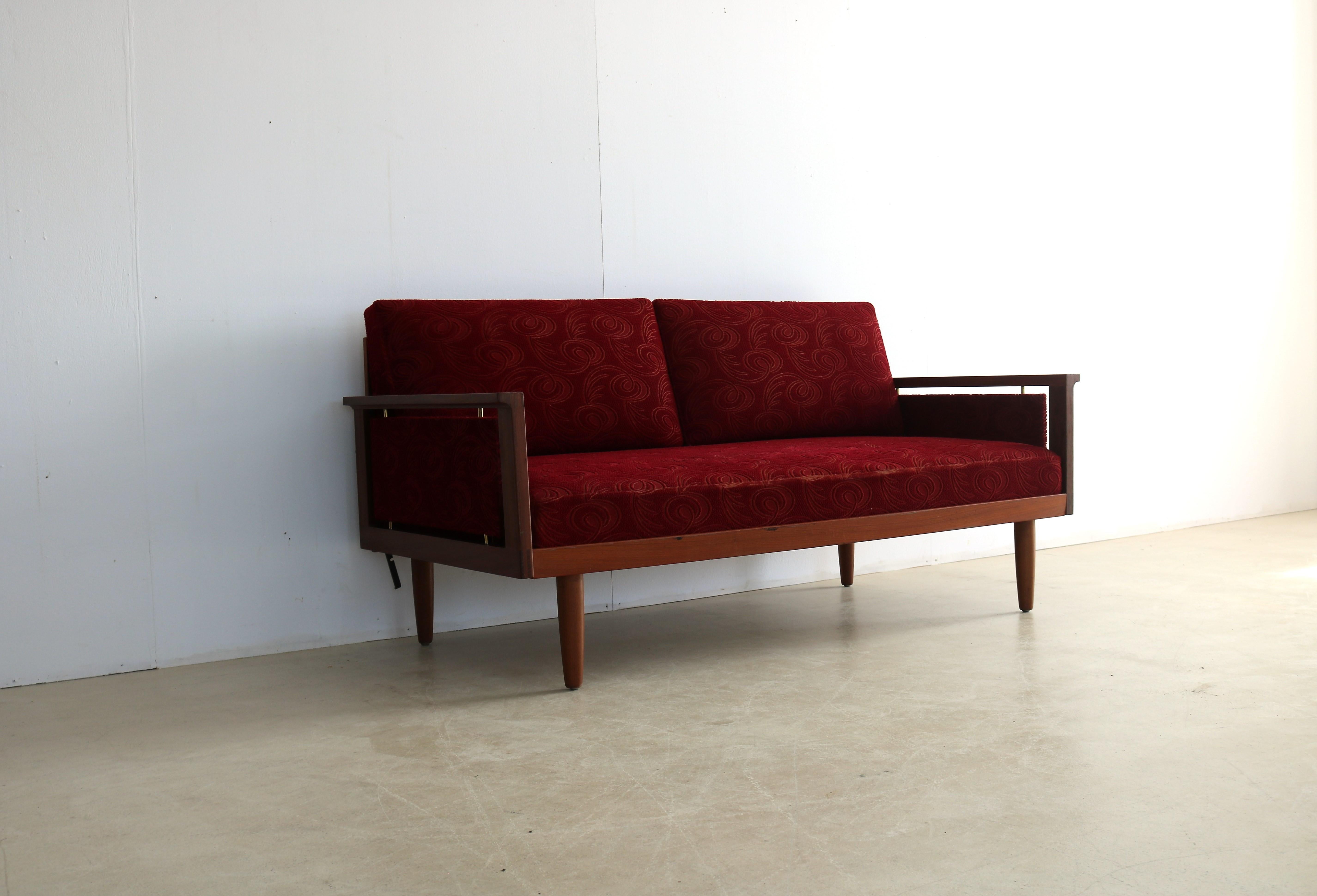 Danish Vintage Couch Daybed 1960s Illum Wikkelso For Sale