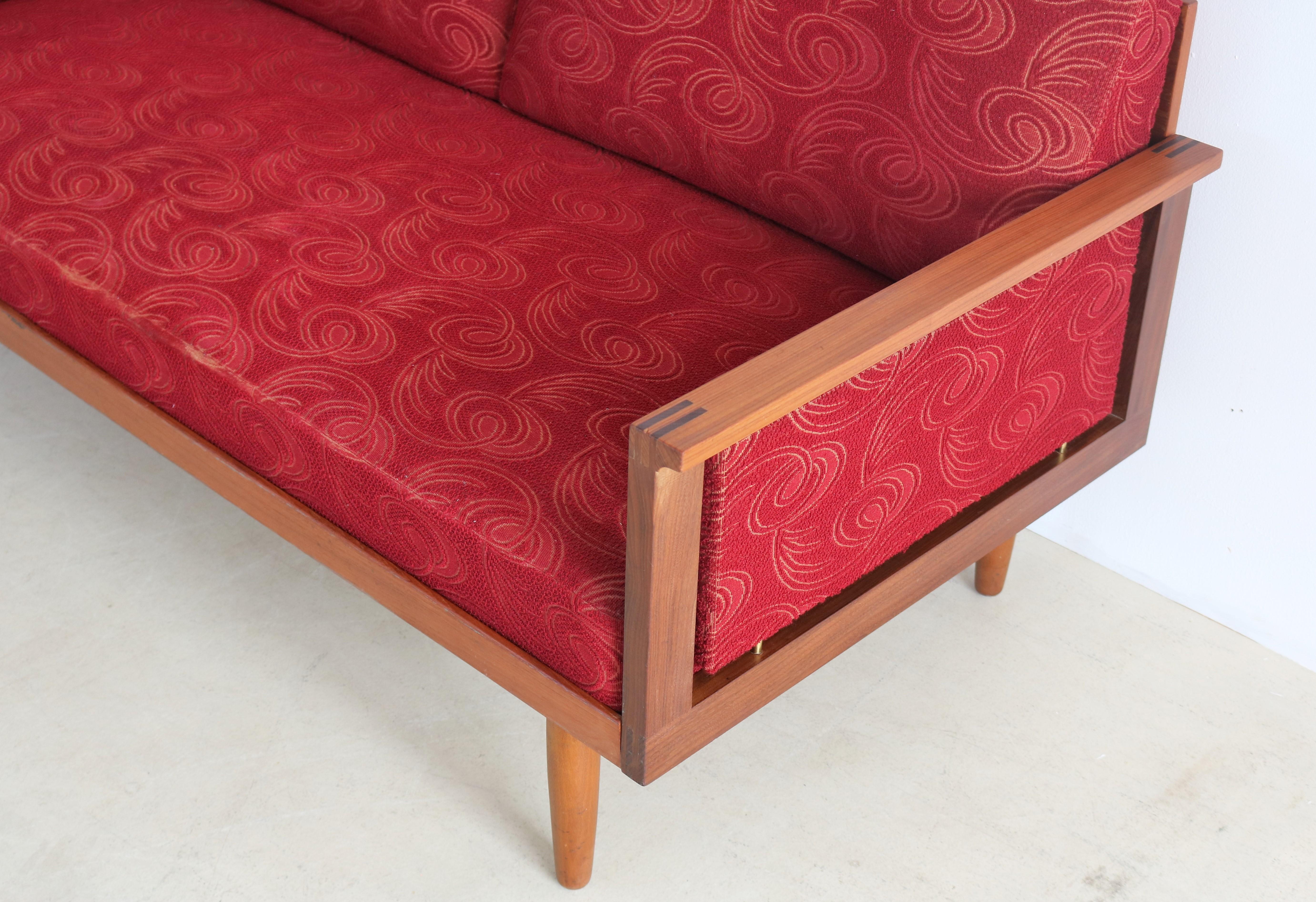 Vintage-Couch  Tagesbett  60s  Illum Wikkelso  (Stoff) im Angebot