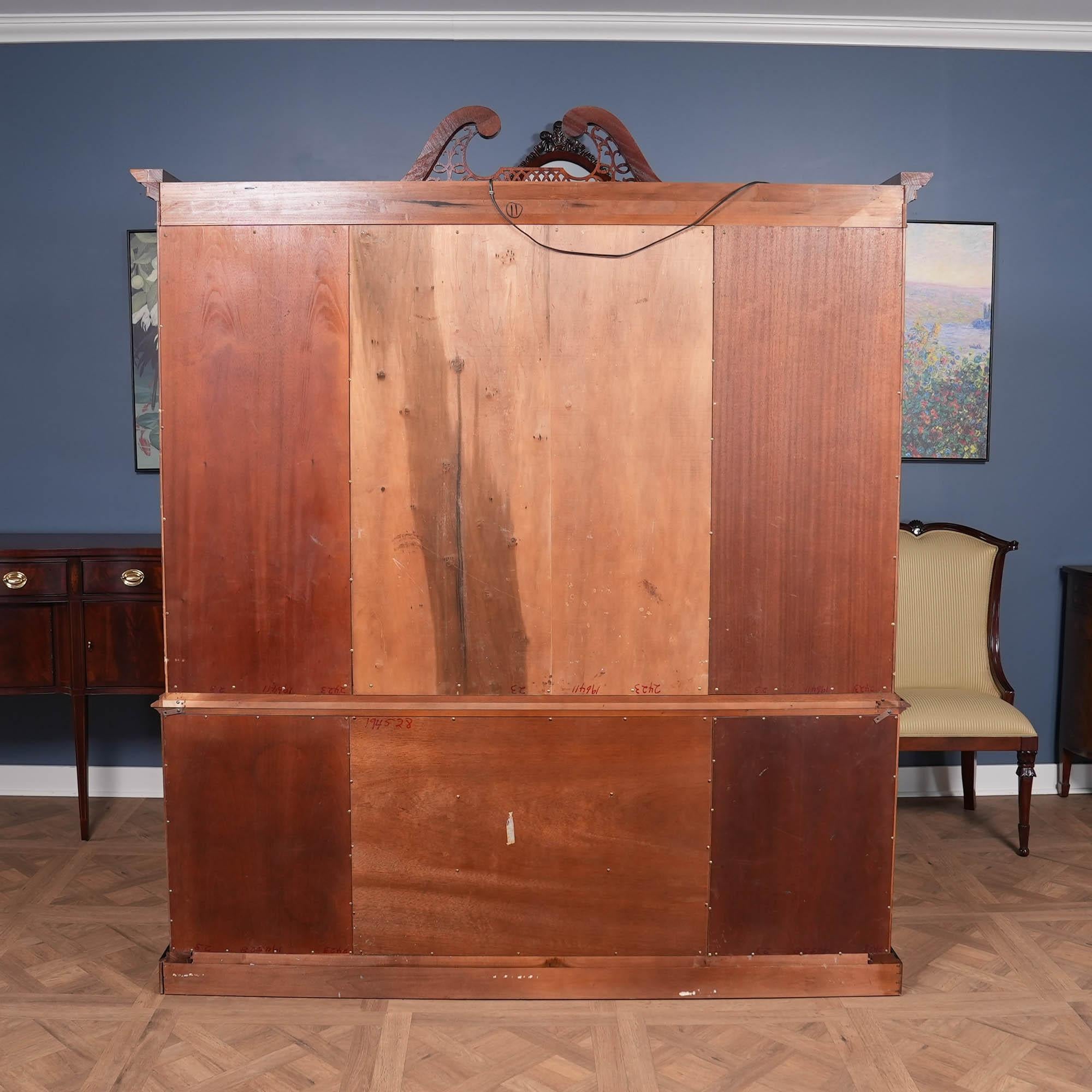 Vintage Councill 2 Part Breakfront For Sale 7