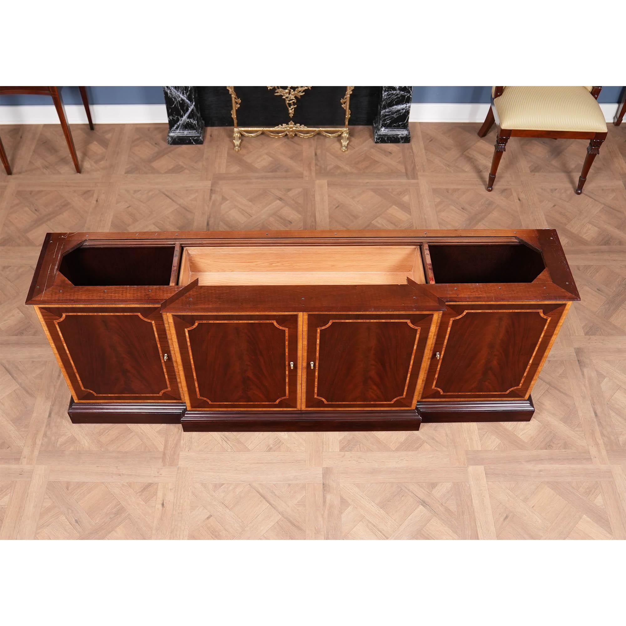 From Niagara Furniture a Vintage Councill 2 Part Breakfront in excellent, ready to use in your home, condition.

Simple yet sophisticated this beautiful Councill Mahogany Vintage Breakfront has everything going for it. This two piece breakfront