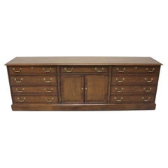 Used COUNCILL Banded Burl Walnut Executive Credenza