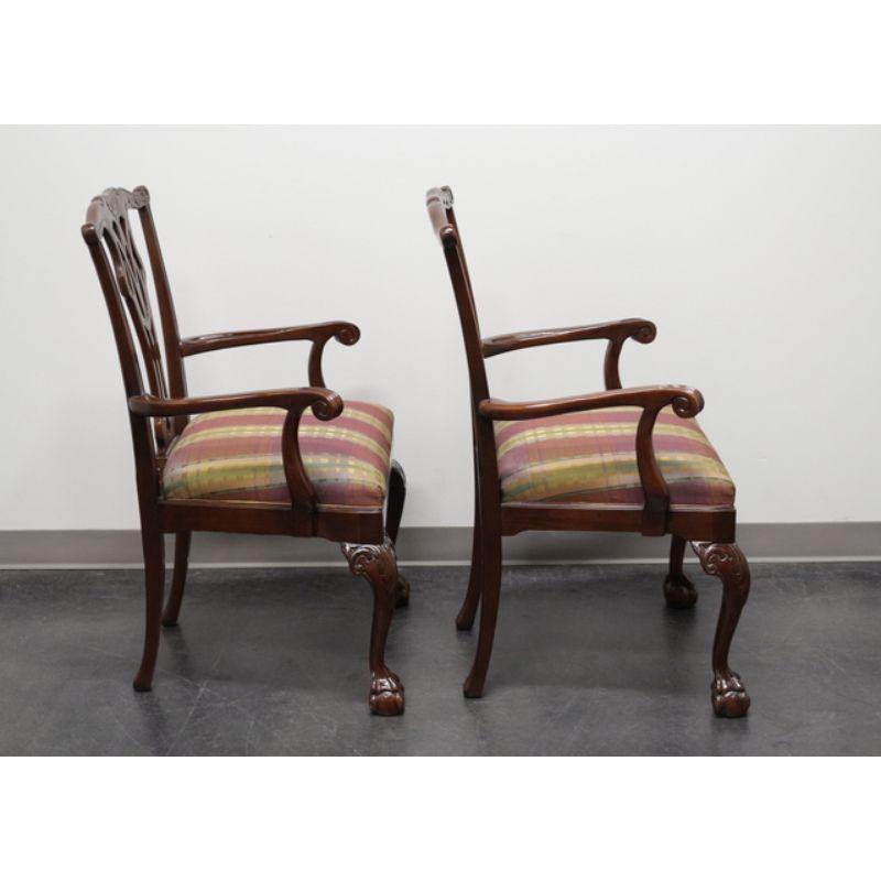 COUNCILL Mahogany Chippendale Ball in Claw Dining Armchairs - Pair 1