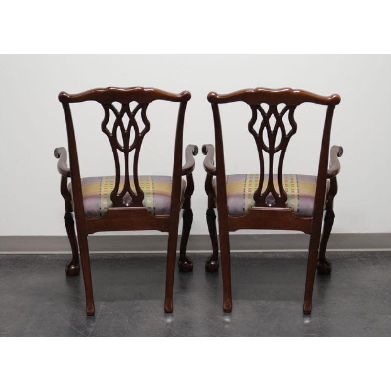 COUNCILL Mahogany Chippendale Ball in Claw Dining Armchairs - Pair 2