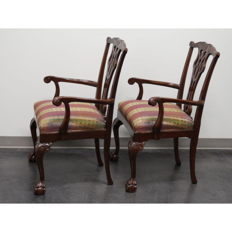COUNCILL Mahogany Chippendale Ball in Claw Dining Armchairs - Pair 3