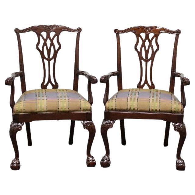 Chippendale Mahogany Ball and Claw Foot Dining Chairs, Set of 6 at 1stDibs