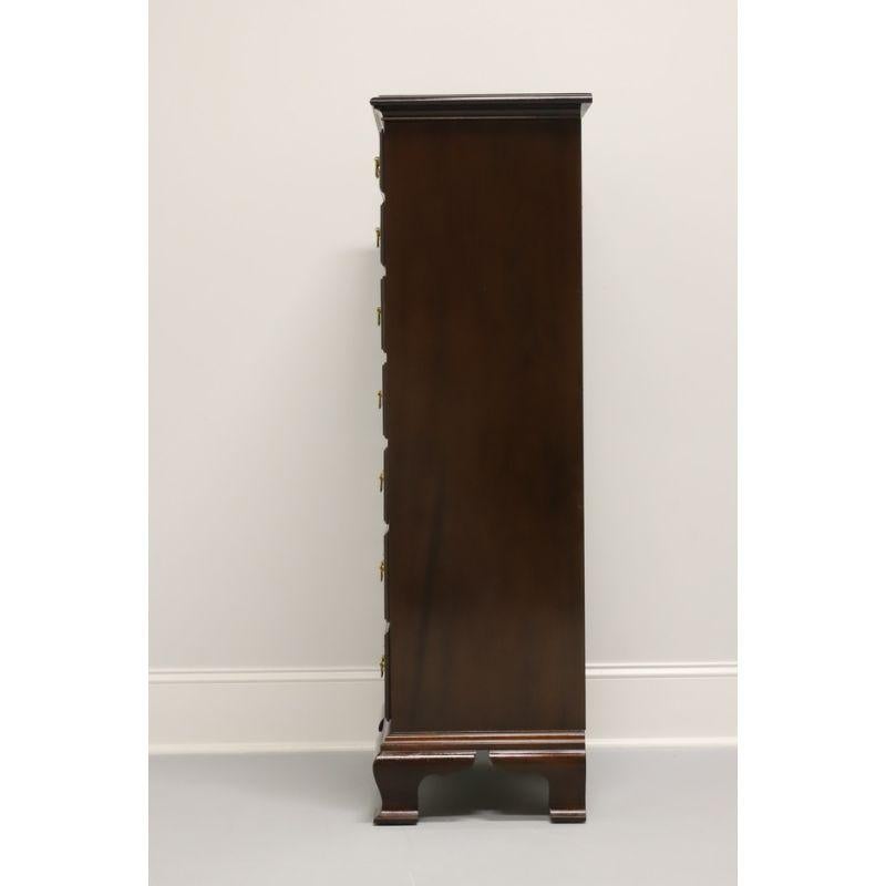 American COUNCILL Solid Mahogany Chippendale Semainier / Lingerie Chest with Ogee Feet