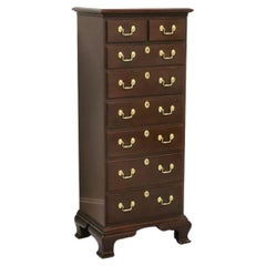 COUNCILL Solid Mahogany Chippendale Semainier / Lingerie Chest with Ogee Feet