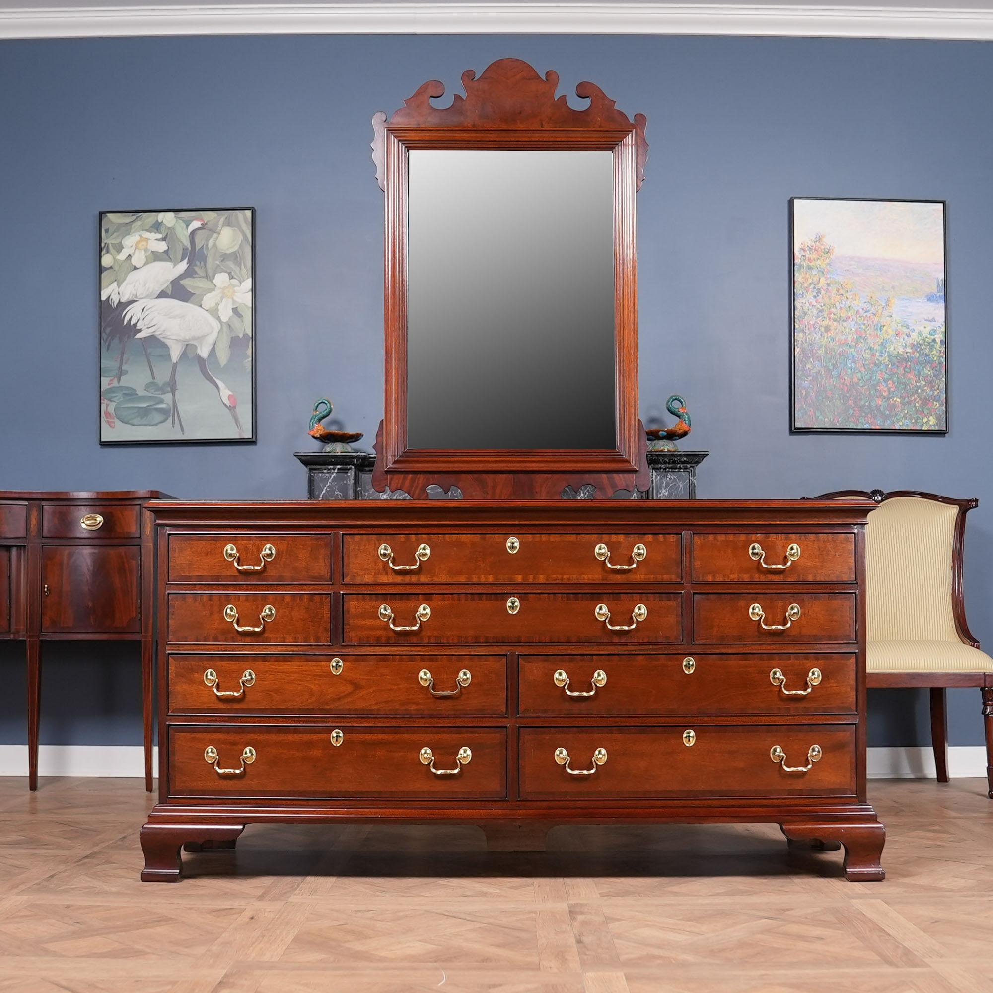 Vintage Councill Triple Dresser and Mirror For Sale 4
