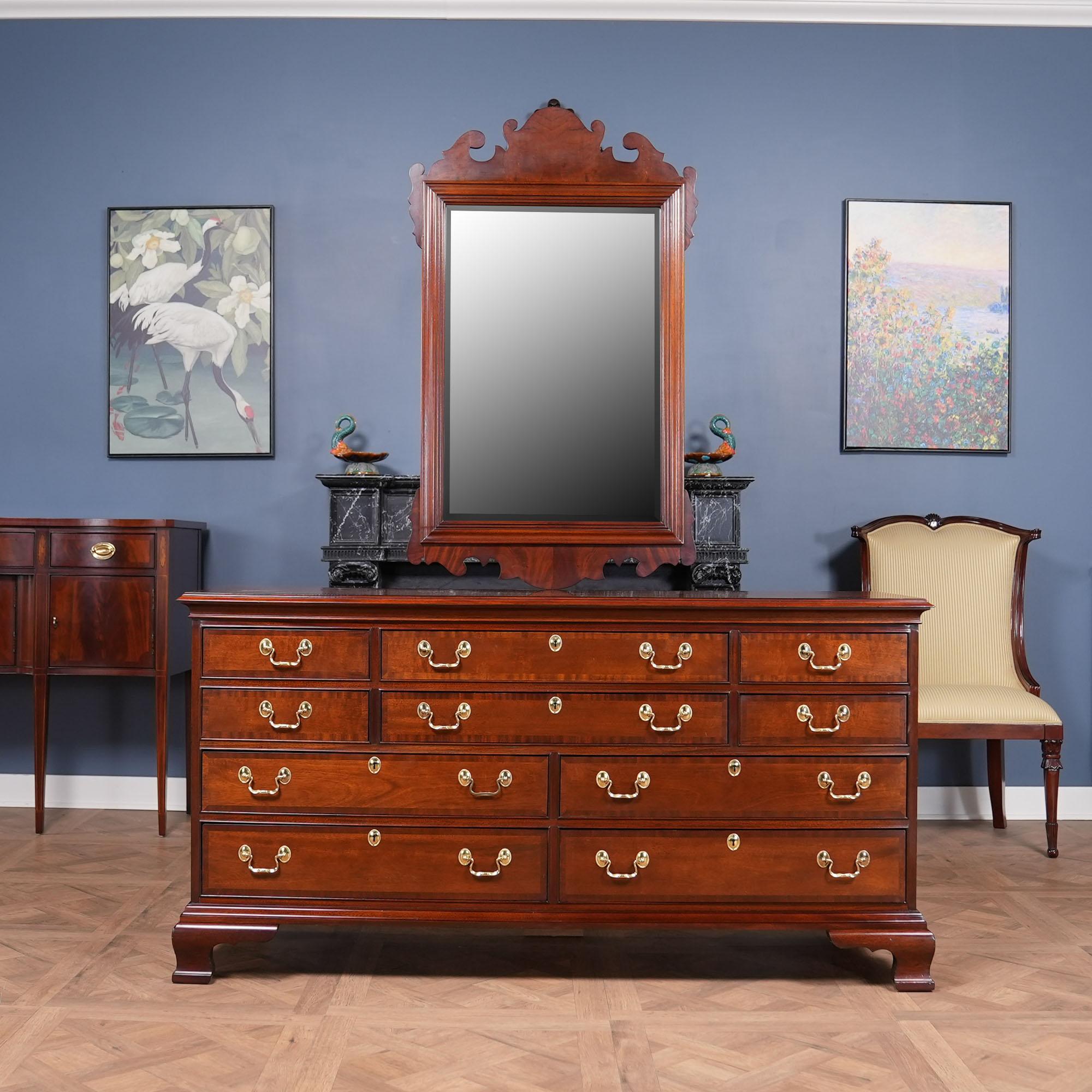 From Niagara Furniture a Vintage Councill Triple Dresser and Mirror in excellent, original, as found, condition.

Simple yet sophisticated this beautiful Councill Mahogany Triple Dresser and Mirror has everything going for it. Crafted from the