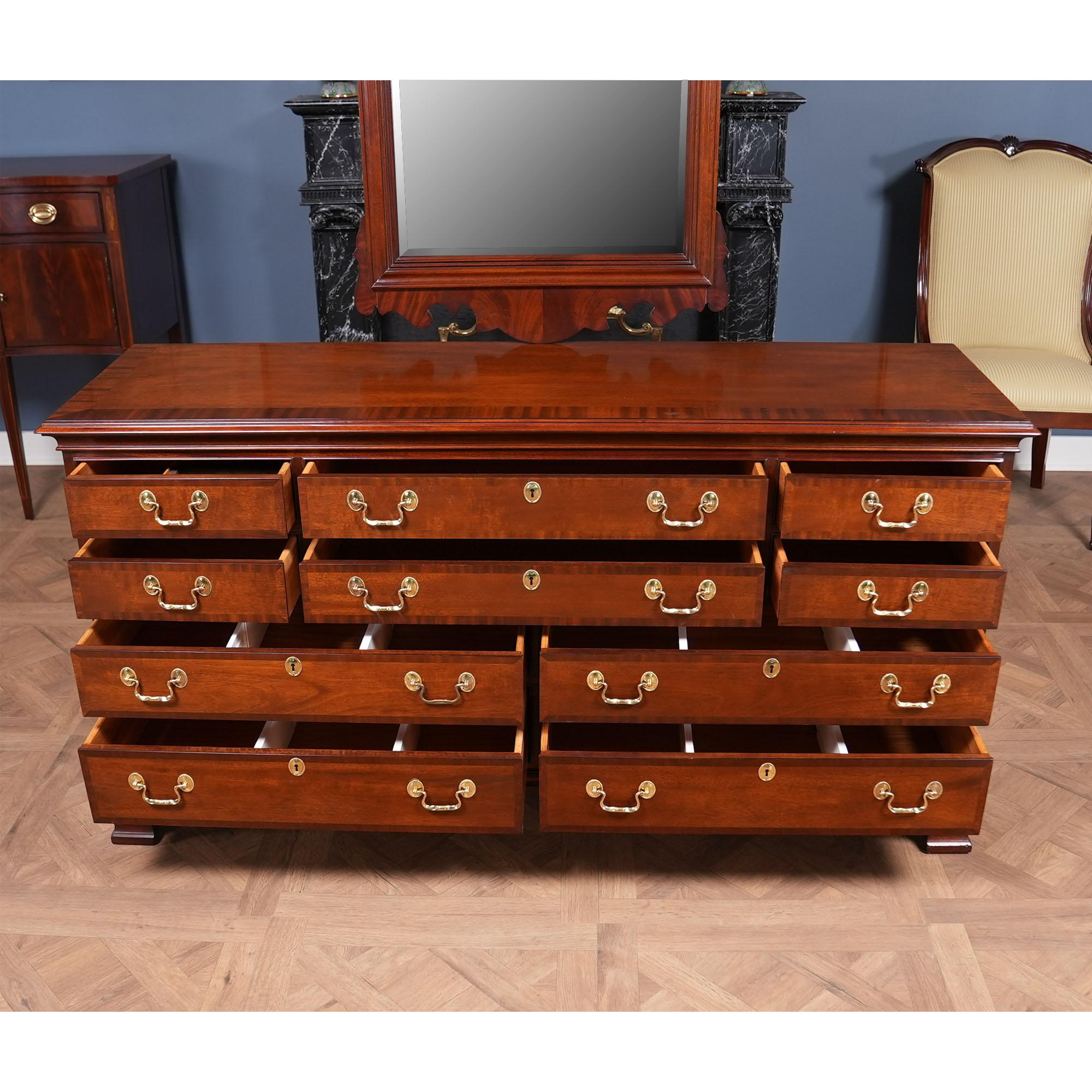 Vintage Councill Triple Dresser and Mirror For Sale 1