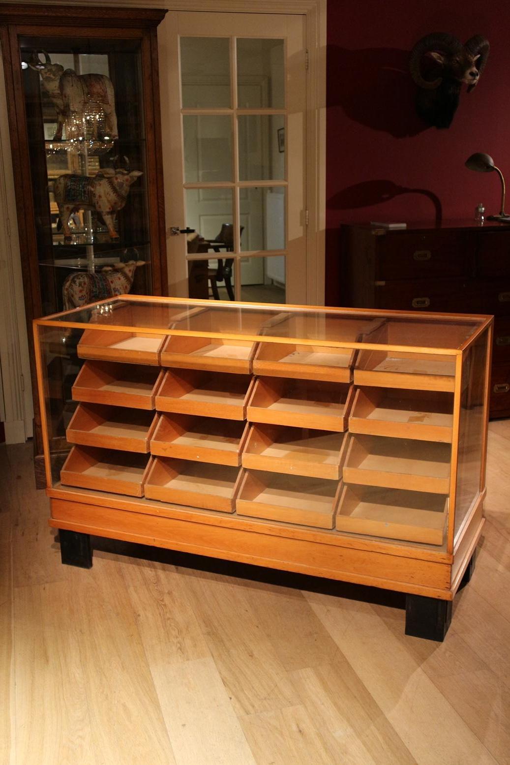 Vintage Counter with 16 Drawers 1