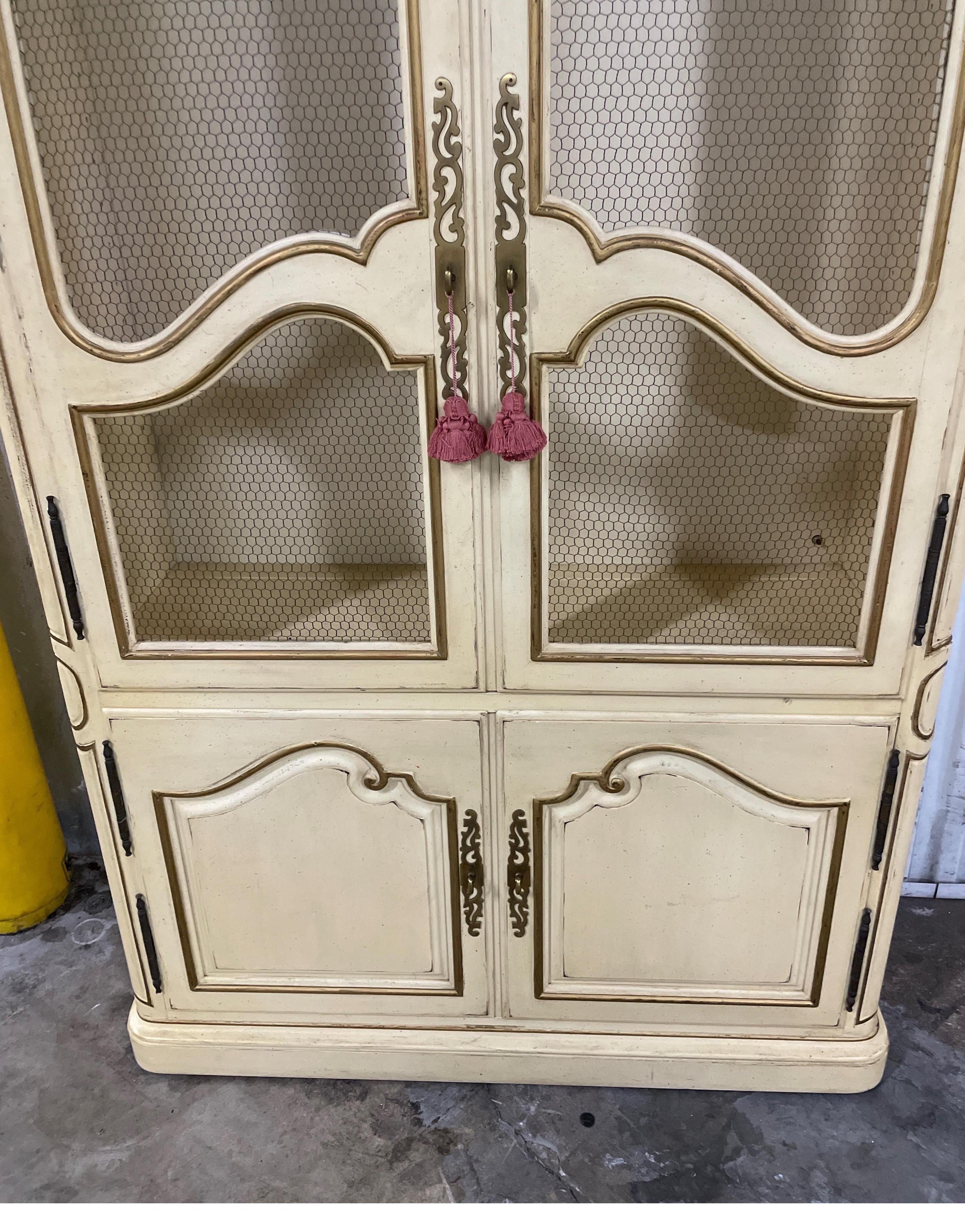 American Vintage Country French Cabinet by Henredon For Sale