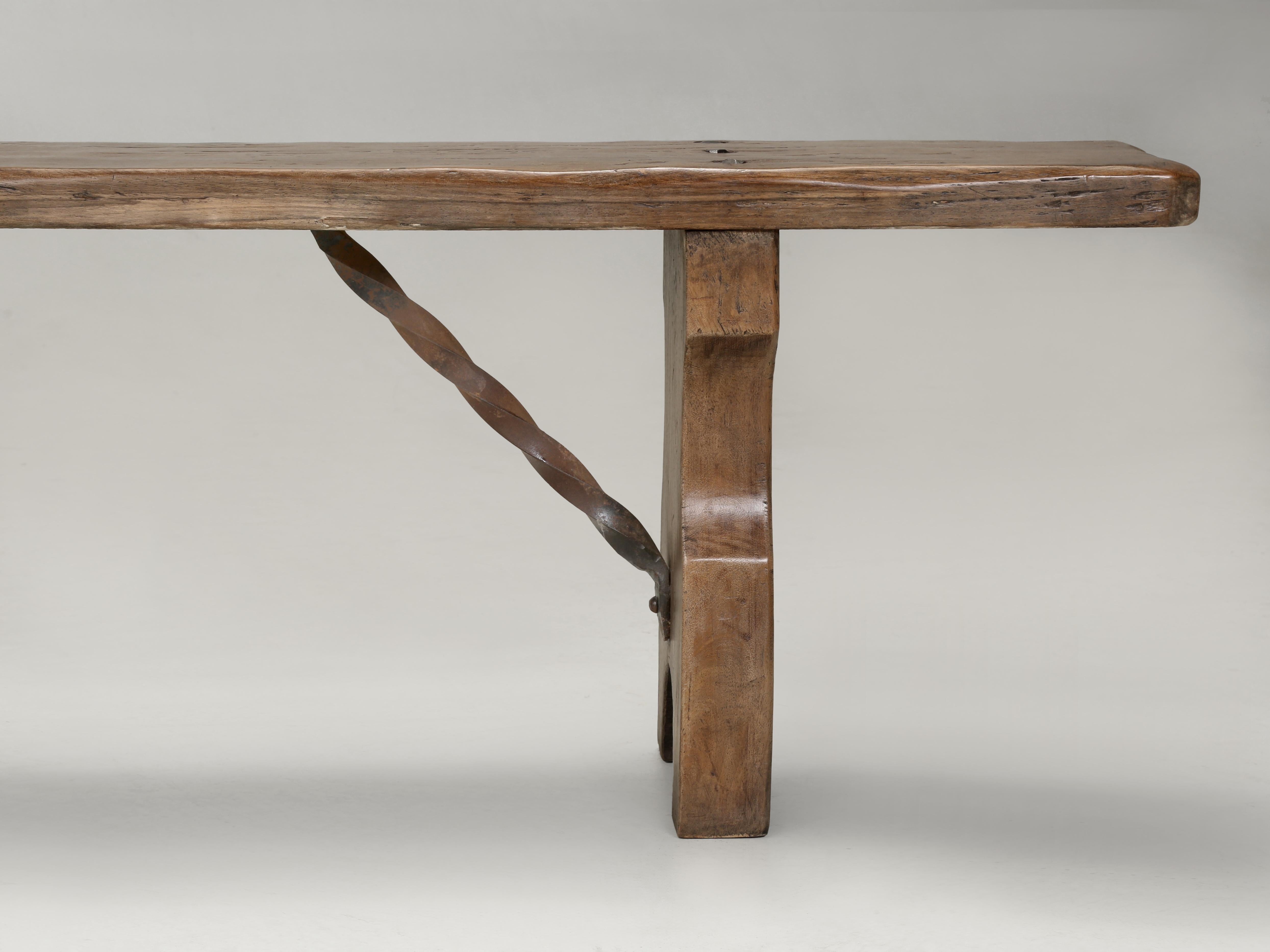 Banc de table de salle à manger français de style vintage en vente 2
