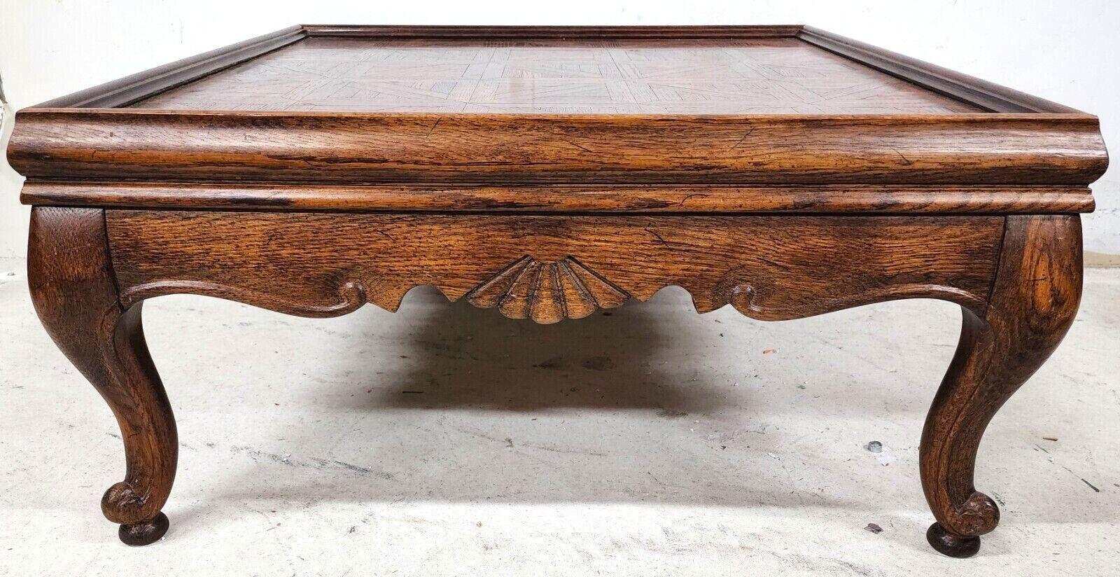 Vintage Country French Parquet Coffee Table by HENREDON In Good Condition In Lake Worth, FL