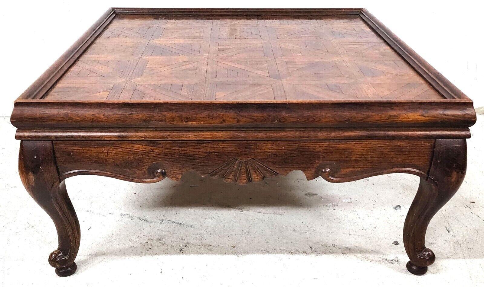 Vintage Country French Parquet Coffee Table by HENREDON 1