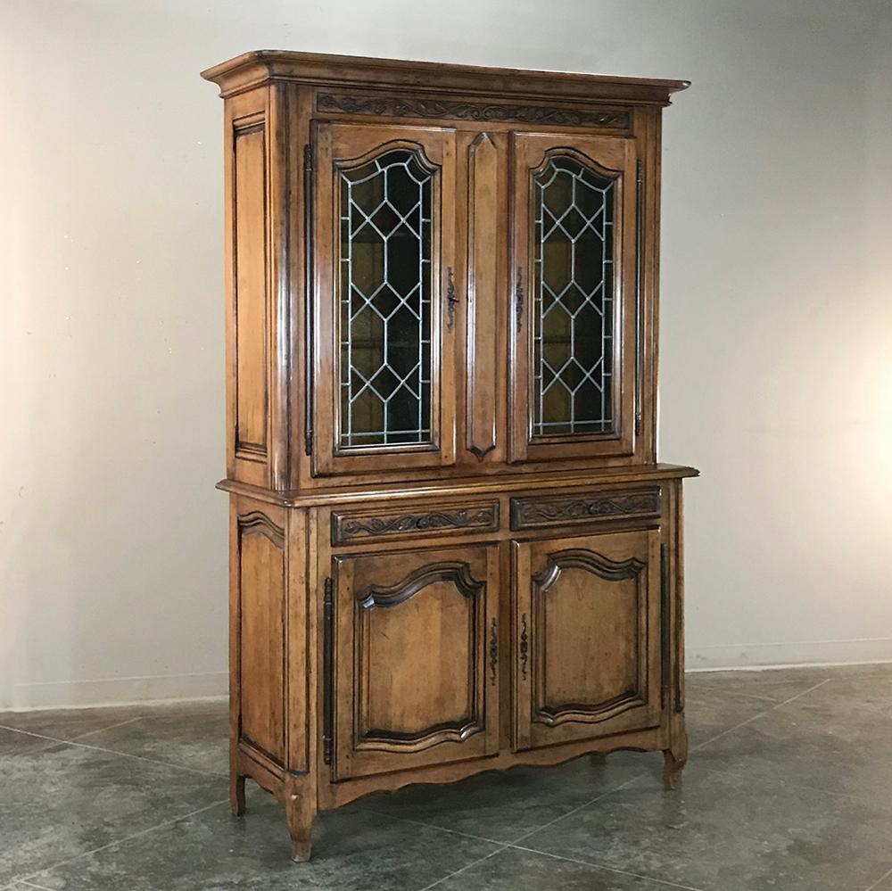 Vintage Country French Provincial cherry wood display buffet or bookcase is ideal for the casual decor, and was hand-crafted from solid cherry wood to give it wonderfully warm coloration and extraordinary durability in a refined yet rustic look.