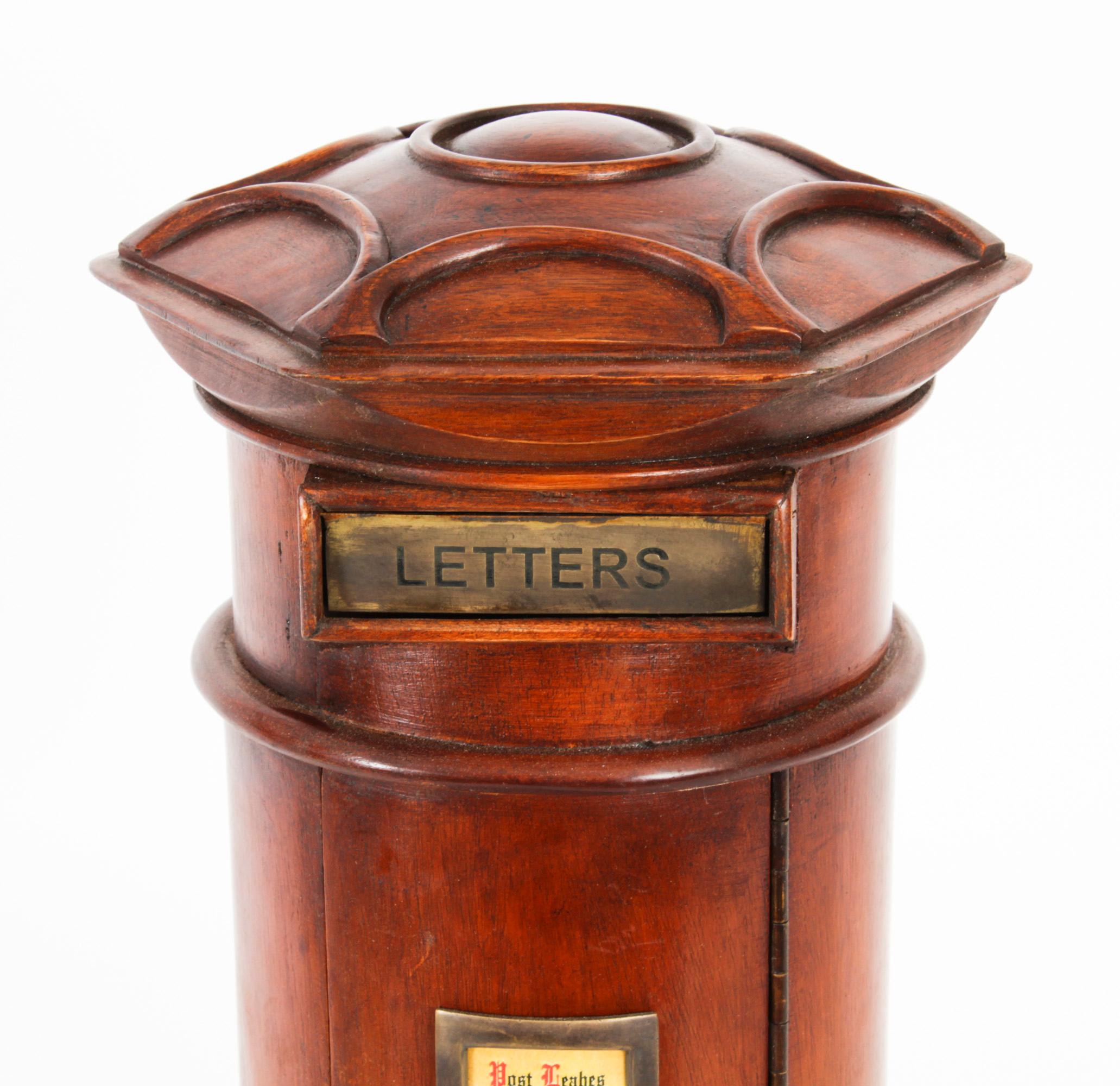 Vintage Country House Pillar Post Letter Box Cabinet 20th Century 3