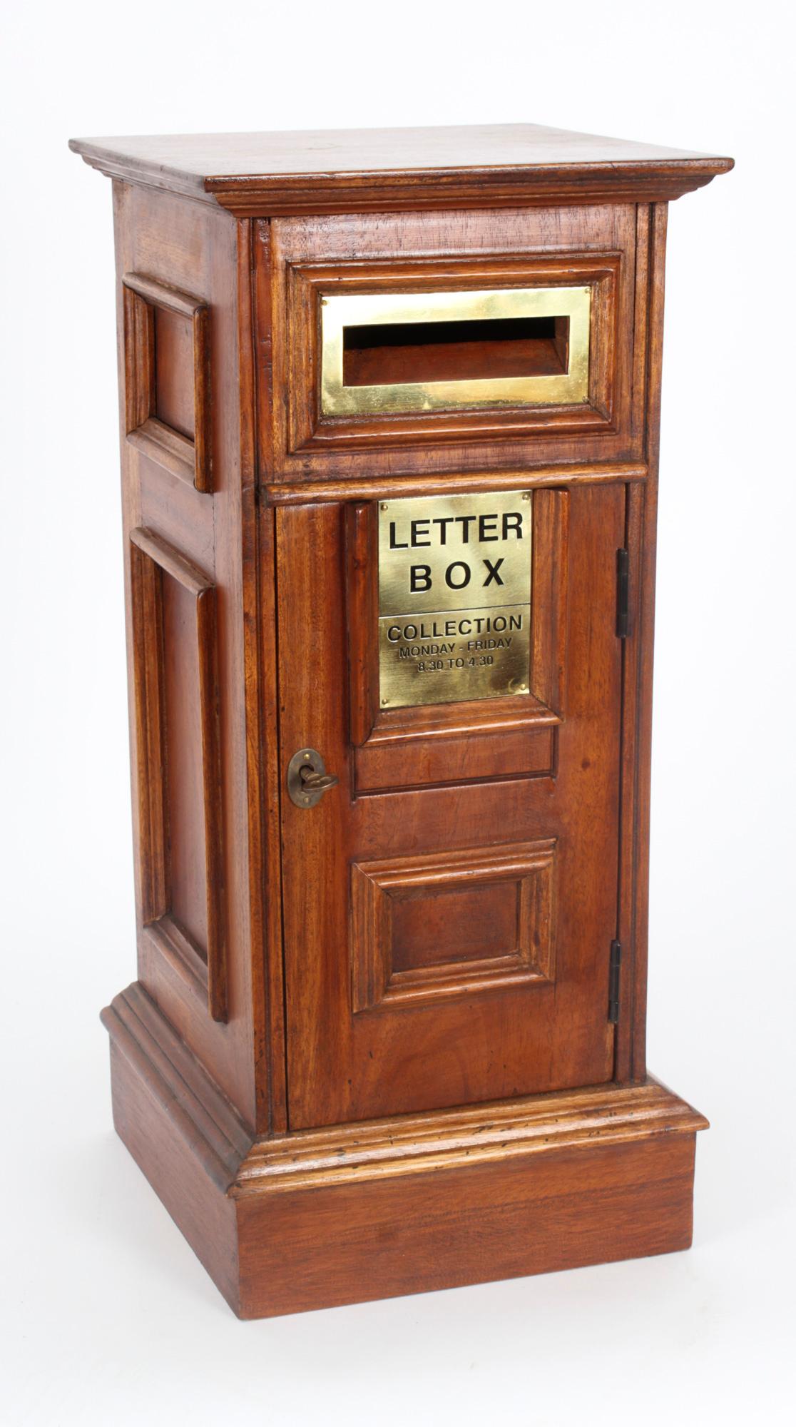 Vintage Country House Pillar Post Letter Box Cabinet 20th Century 8