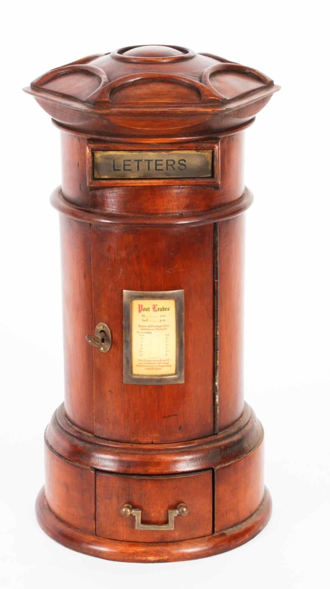 Vintage Country House Pillar Post Letter Box Cabinet 20th Century 8