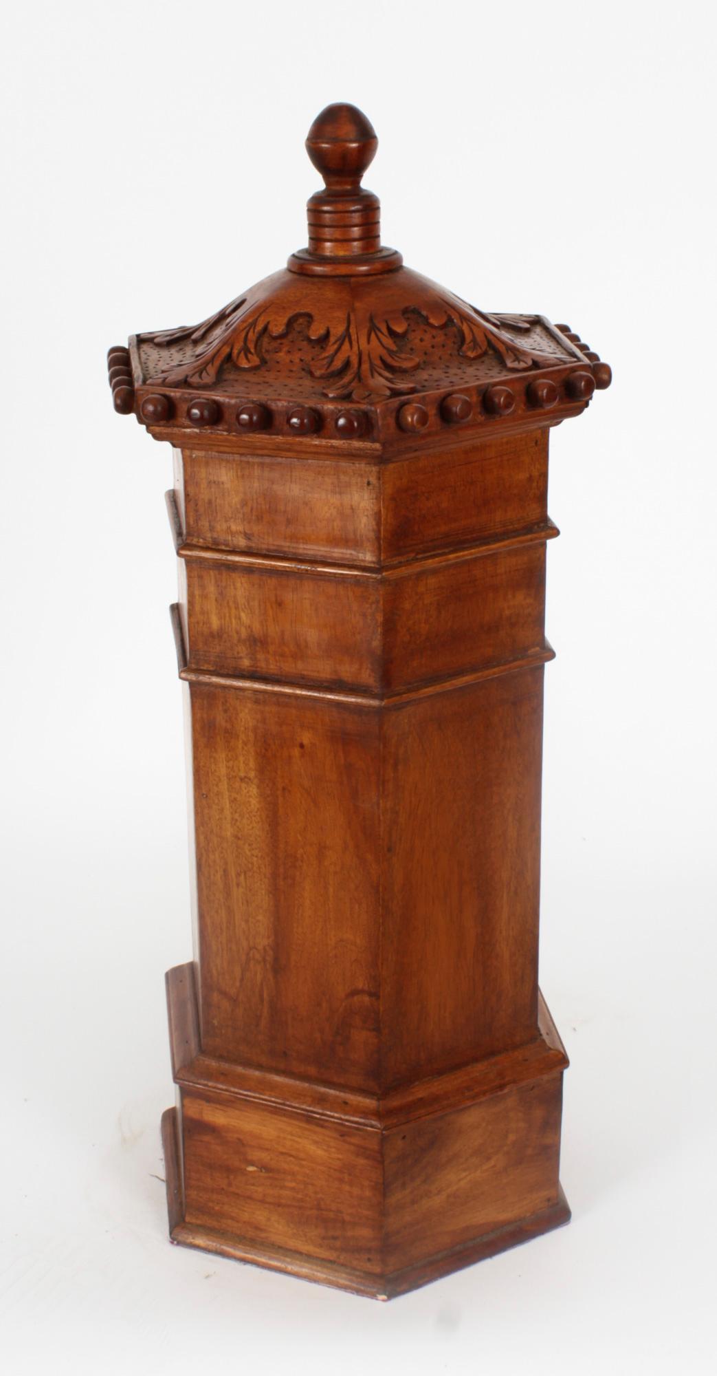 Vintage Country House Pillar Post Letter Box Cabinet, 20th Century 1