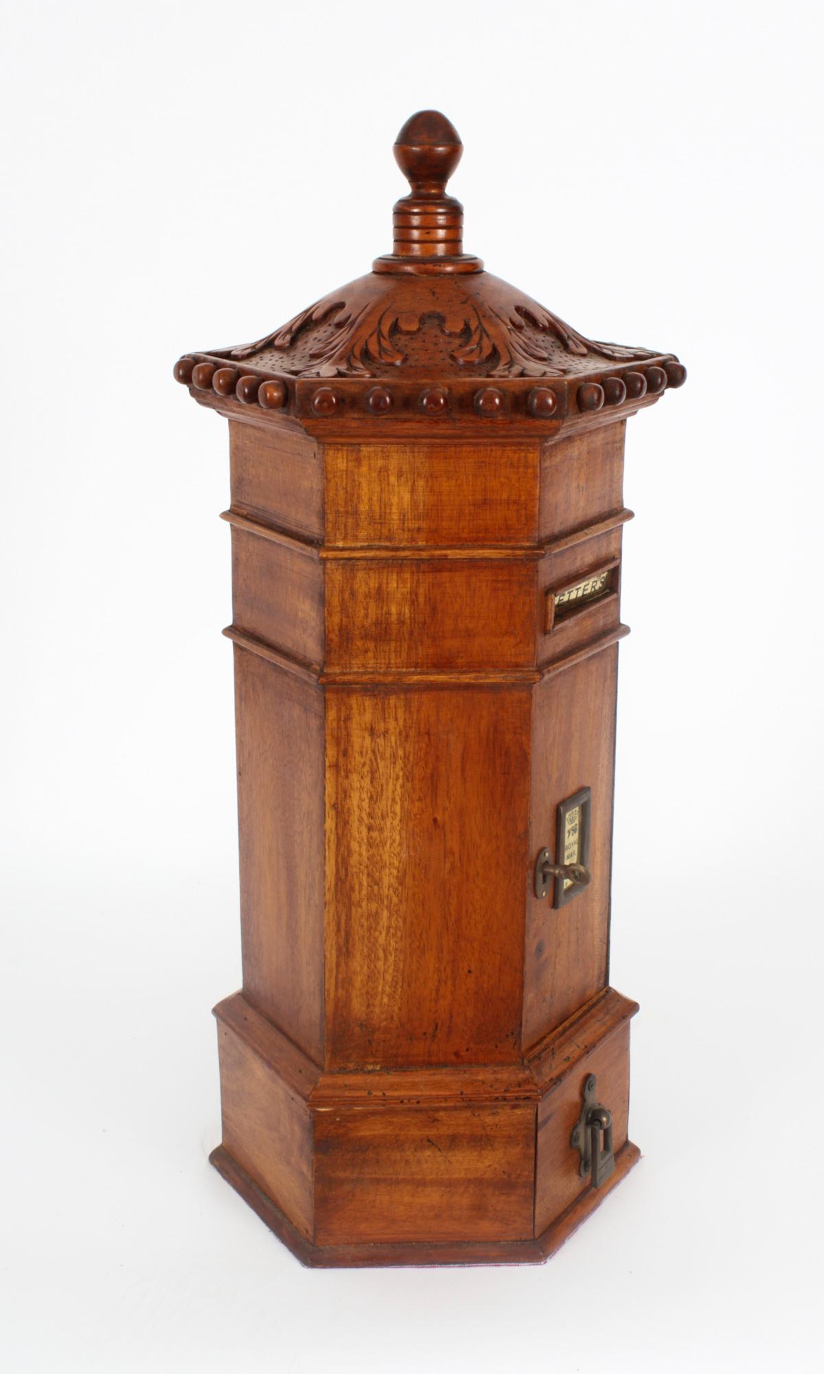 Vintage Country House Pillar Post Letter Box Cabinet, 20th Century 2