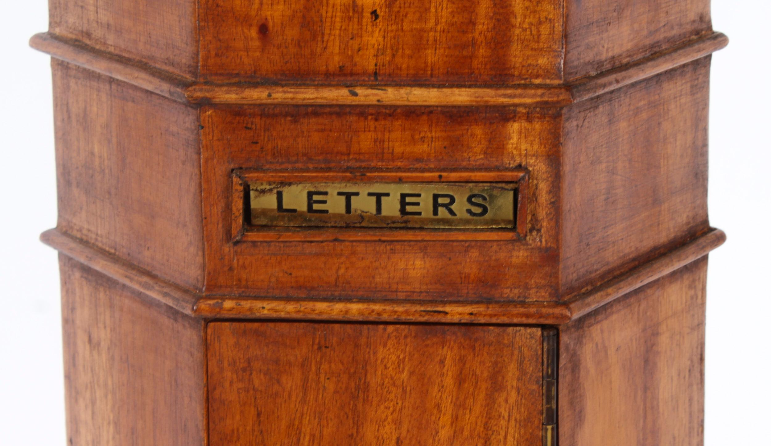 Vintage Country House Pillar Post Letter Box Cabinet, 20th Century 3