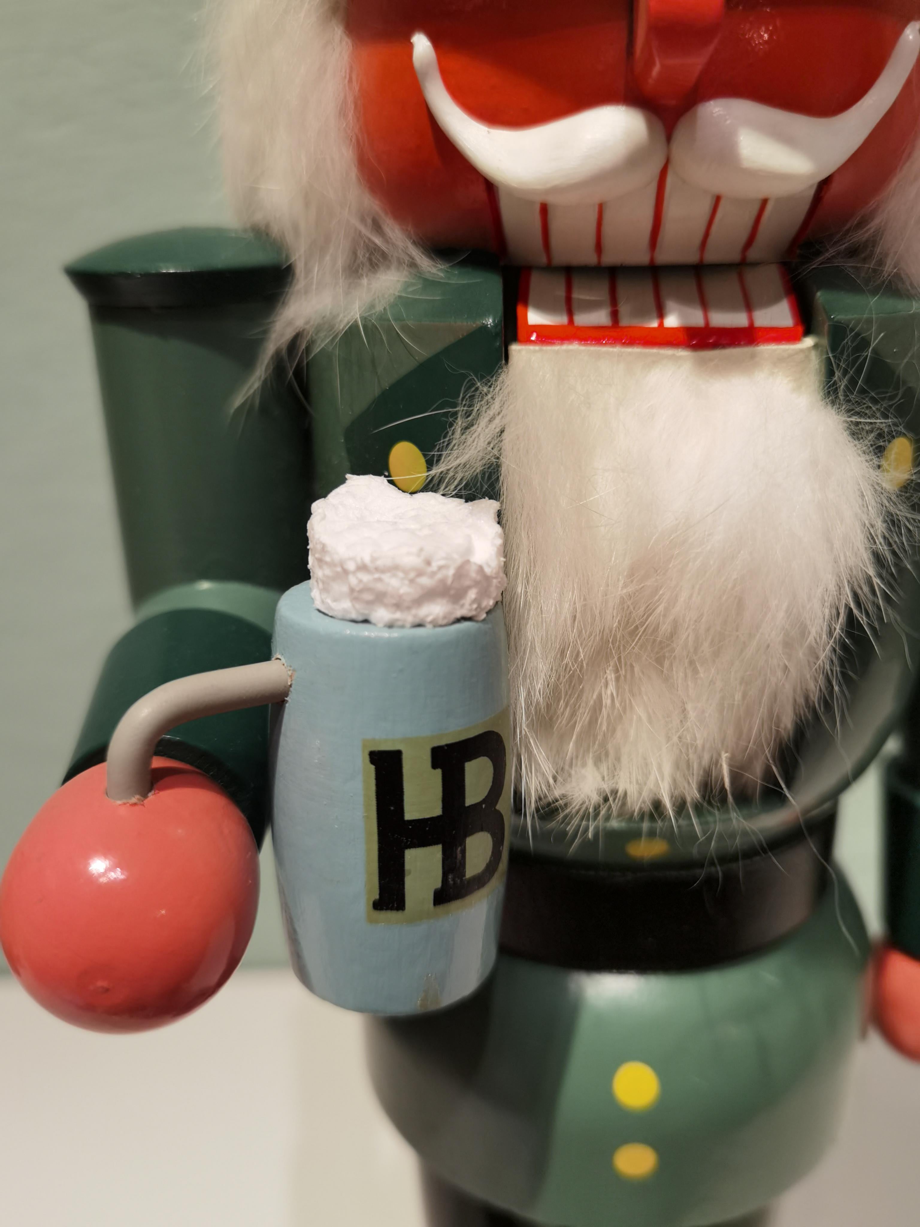 20th Century Vintage Country Style German Christmas Nutcracker Wood Erzgebirge Germany