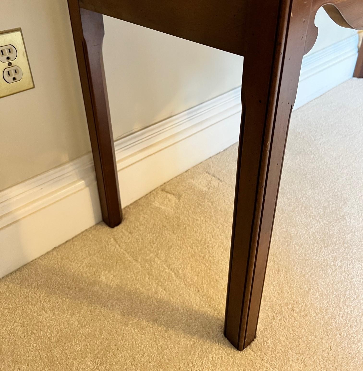 Wright Table Company Two Drawer Credenza with Brass Handles and Escutcheons 2