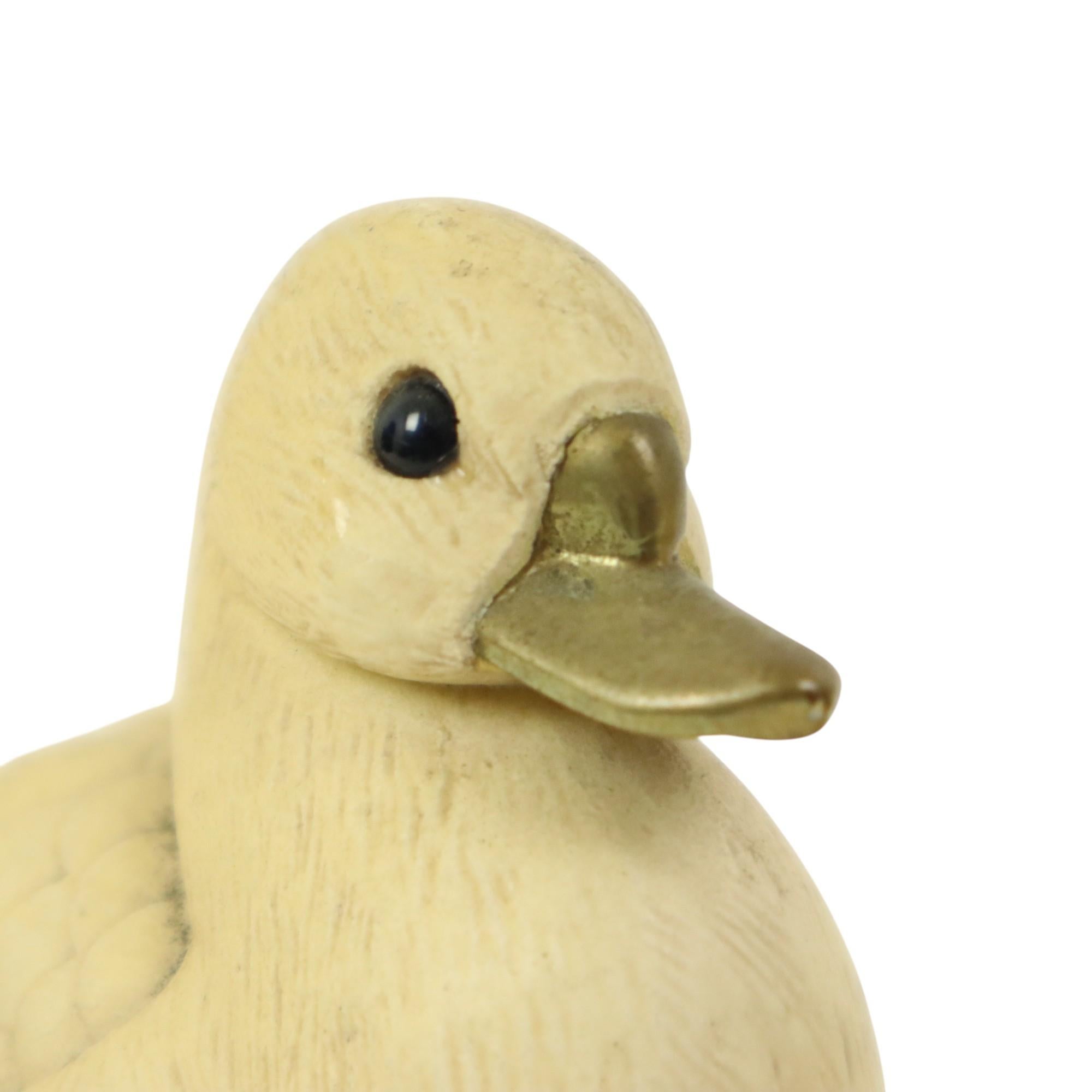 Figurine di coppia di anatre vintage Ellis Malevolti Italia 1970s 4