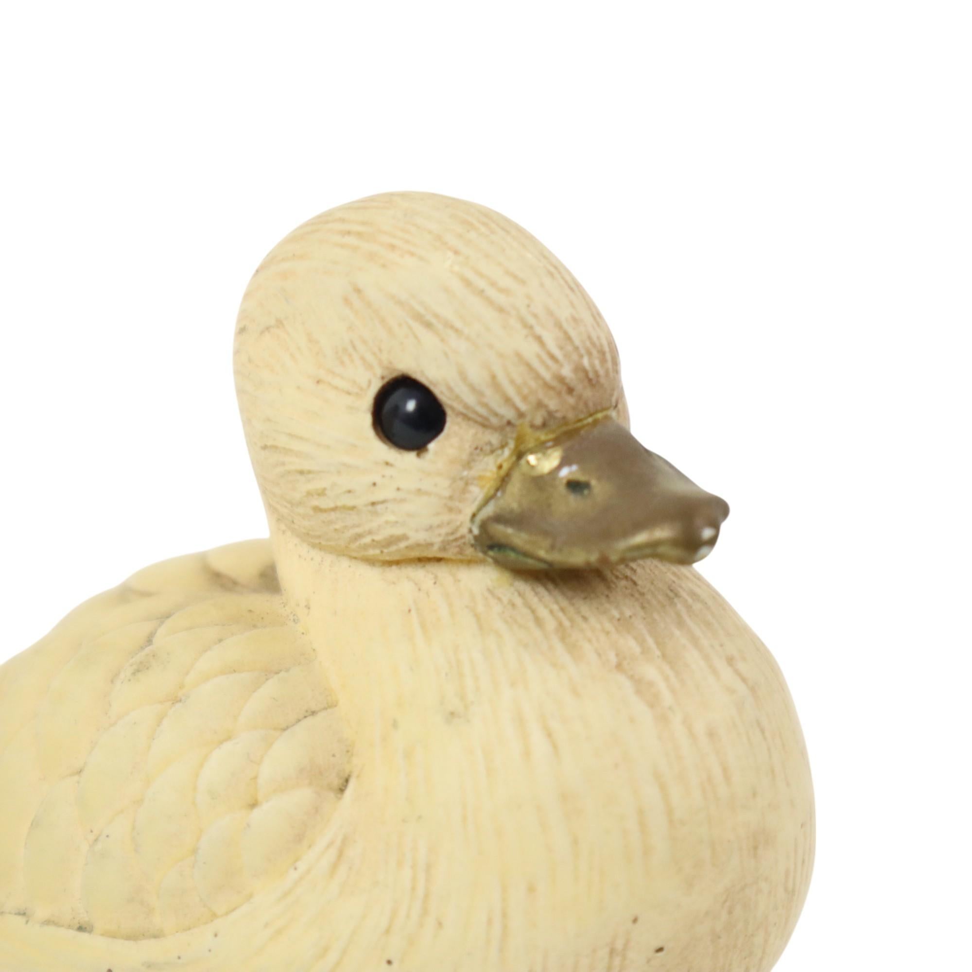 Figurine di coppia di anatre vintage Ellis Malevolti Italia 1970s 3