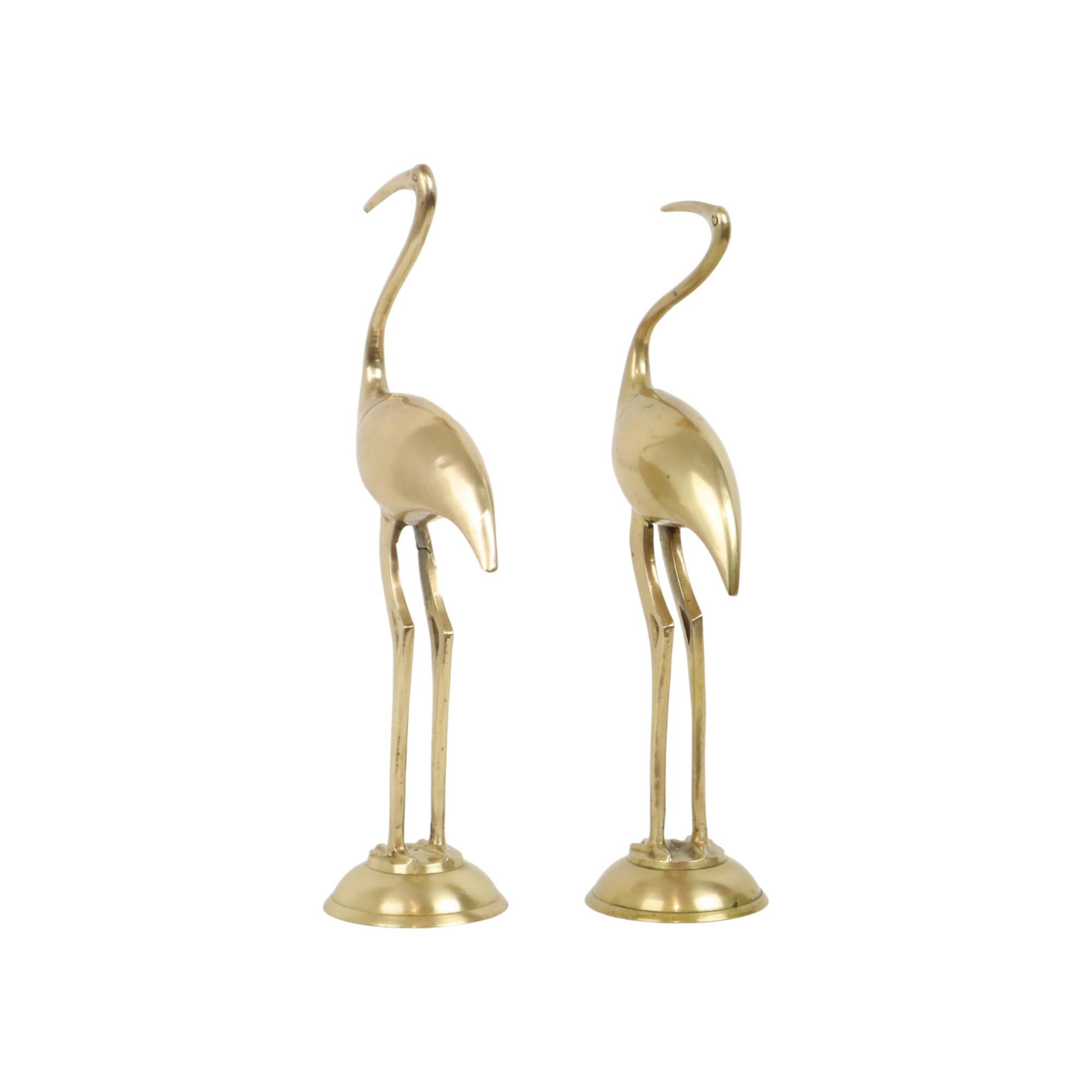 Coppia vintage MTC Brass Cranes Ibis Design Bird Regency 32cm In condizioni ottime in vendita a Poperinge, BE