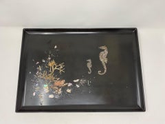 Vintage Couroc Seahorse Tray
