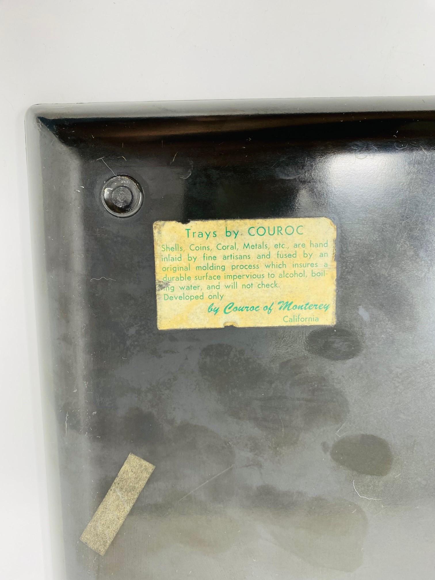 Vintage Couroc Seepferdchen Tablett (Moderne der Mitte des Jahrhunderts) im Angebot