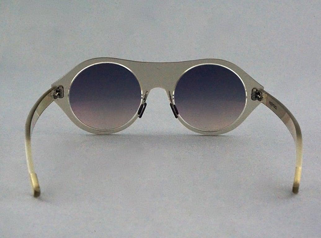 Women's Vintage COURREGES Clear Futuristic Space Age Sunglasses