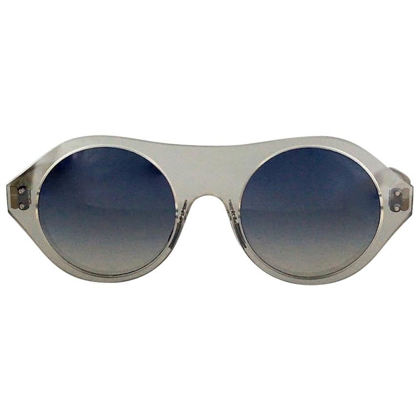 Vintage COURREGES Clear Futuristic Space Age Sunglasses