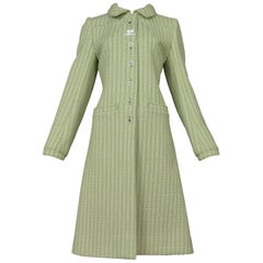 Antique Courreges Green Wool Coat