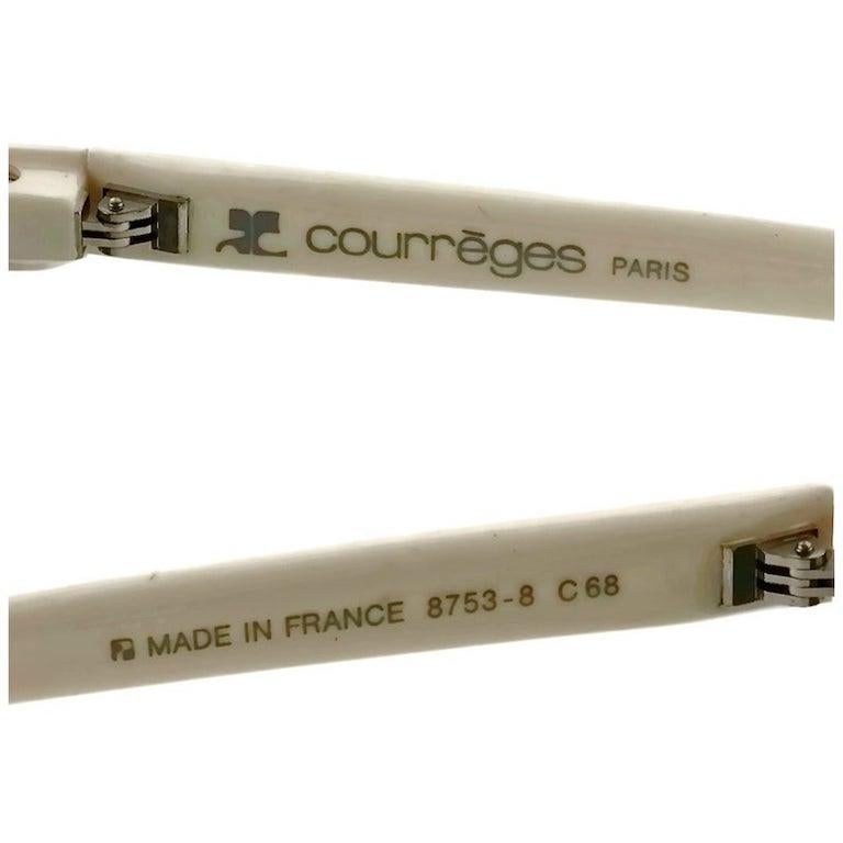 Gray Vintage COURREGES Multiple Logo Monogram Sunglasses For Sale