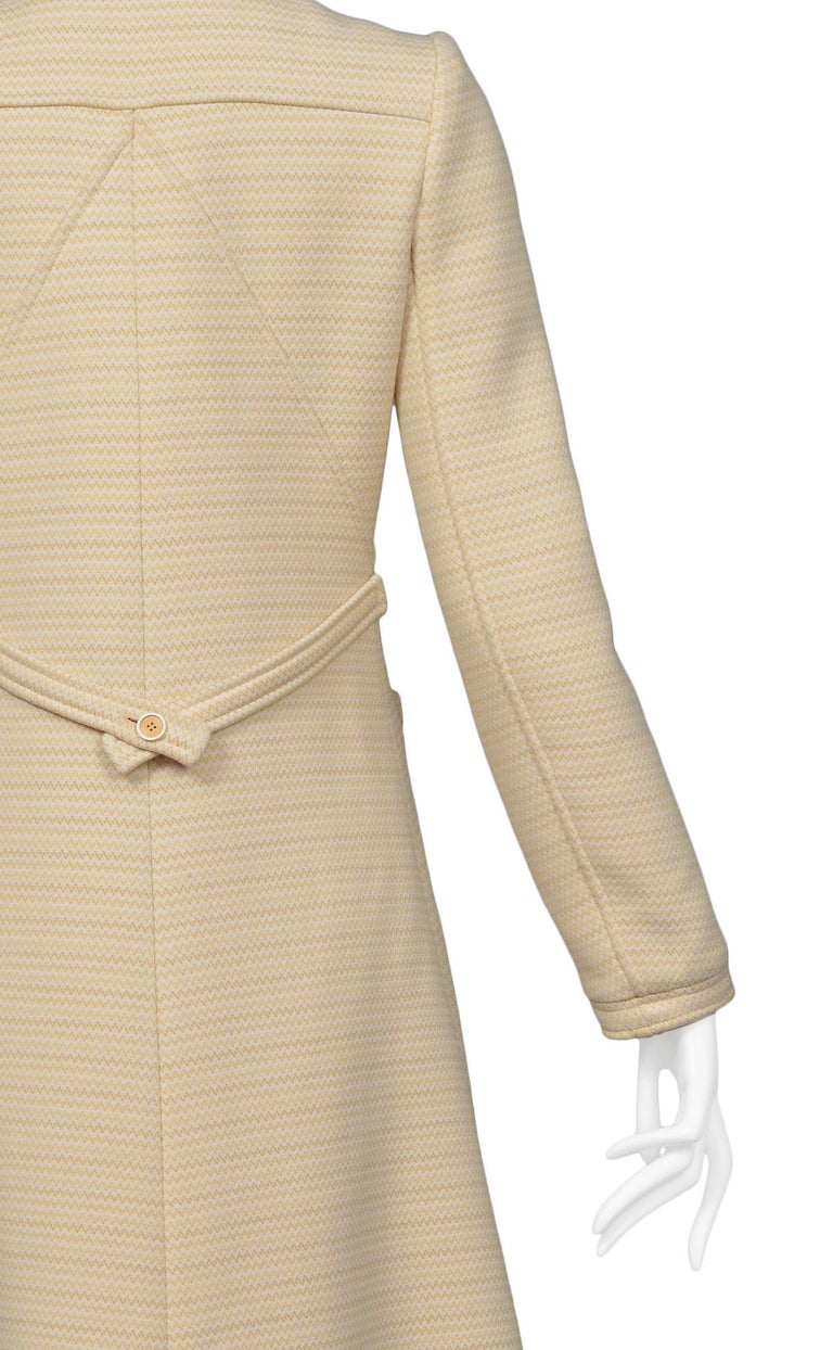 Vintage Courreges Peach Wool Squiggle Coat For Sale at 1stDibs | peach wool  coat, courreges wool jacket
