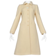 Vintage Courreges Peach Wool Squiggle Coat