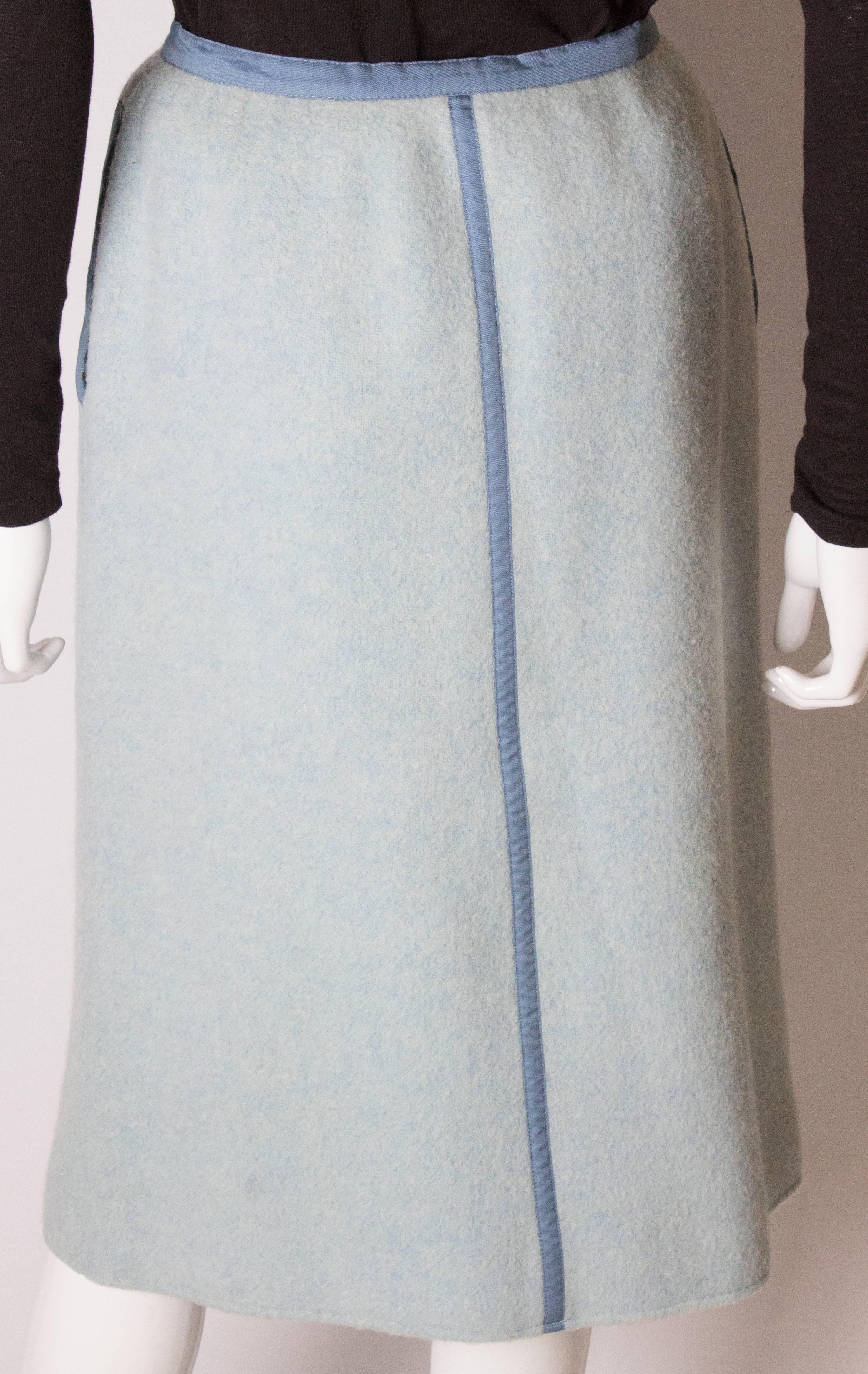 Vintage Courreges Sky Blue Skirt 3