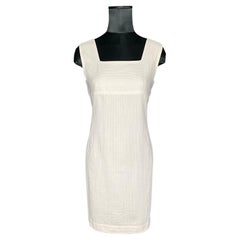 Vintage Courreges White Ribbed Dress
