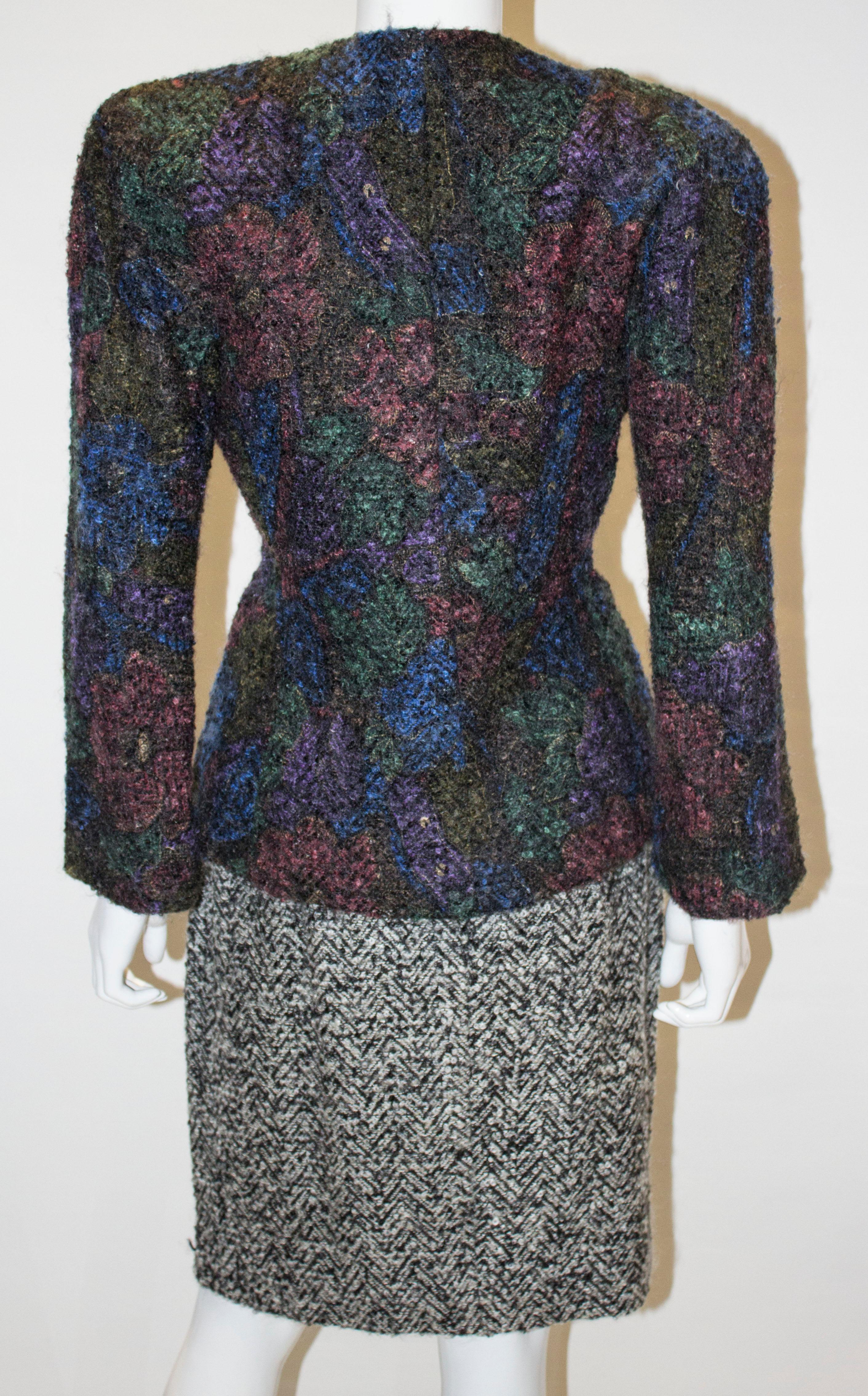 Vintage Couture Boucle Skirt  Suit For Sale 2