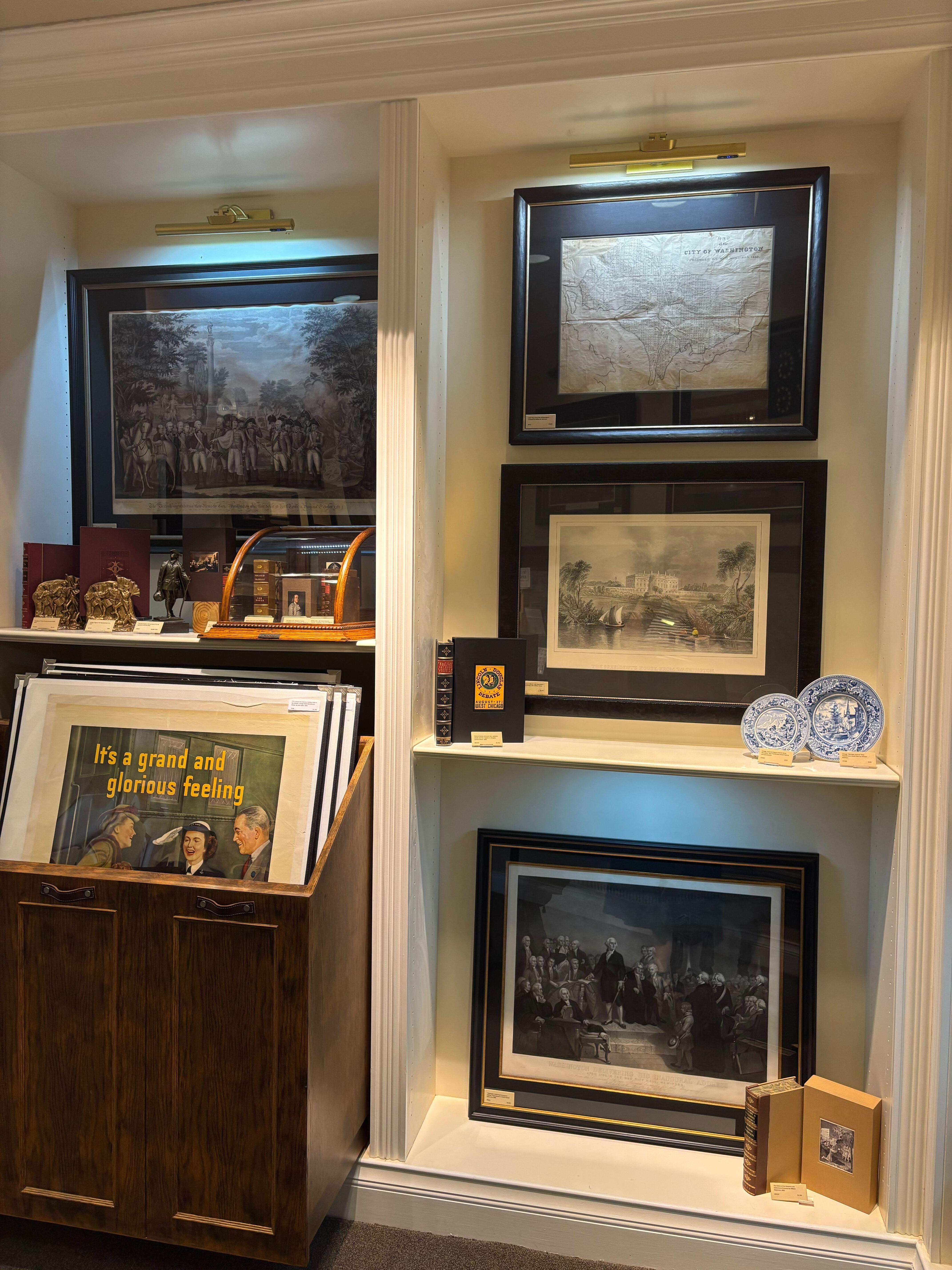 Blauer Vintage-Bratenteller „Covered Wagons and the Rocky Mountains“ aus Transferware (Mitte des 20. Jahrhunderts) im Angebot