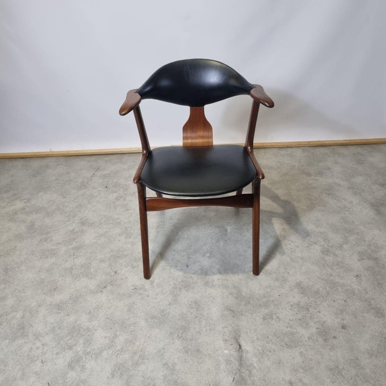 Vintage Cow Horn Chair by Louis Van Teeffelen for AWA, 1950s 5
