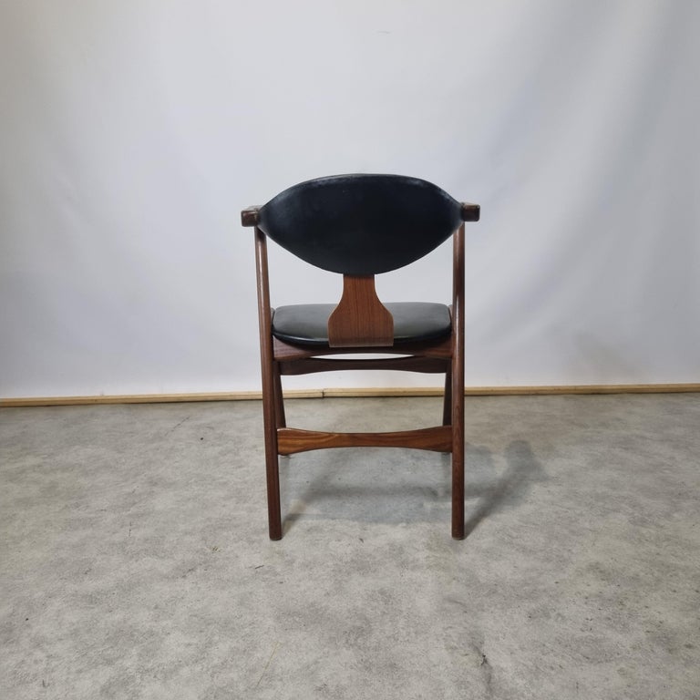Vintage Cow Horn Chair by Louis Van Teeffelen for AWA, 1950s 9