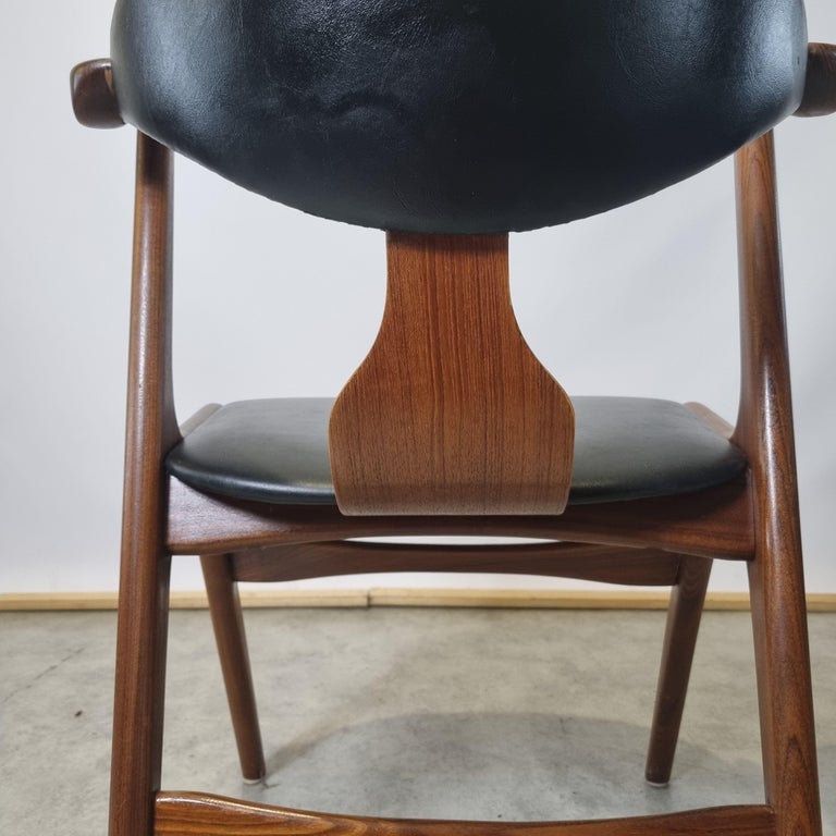 Vintage Cow Horn Chair by Louis Van Teeffelen for AWA, 1950s 10