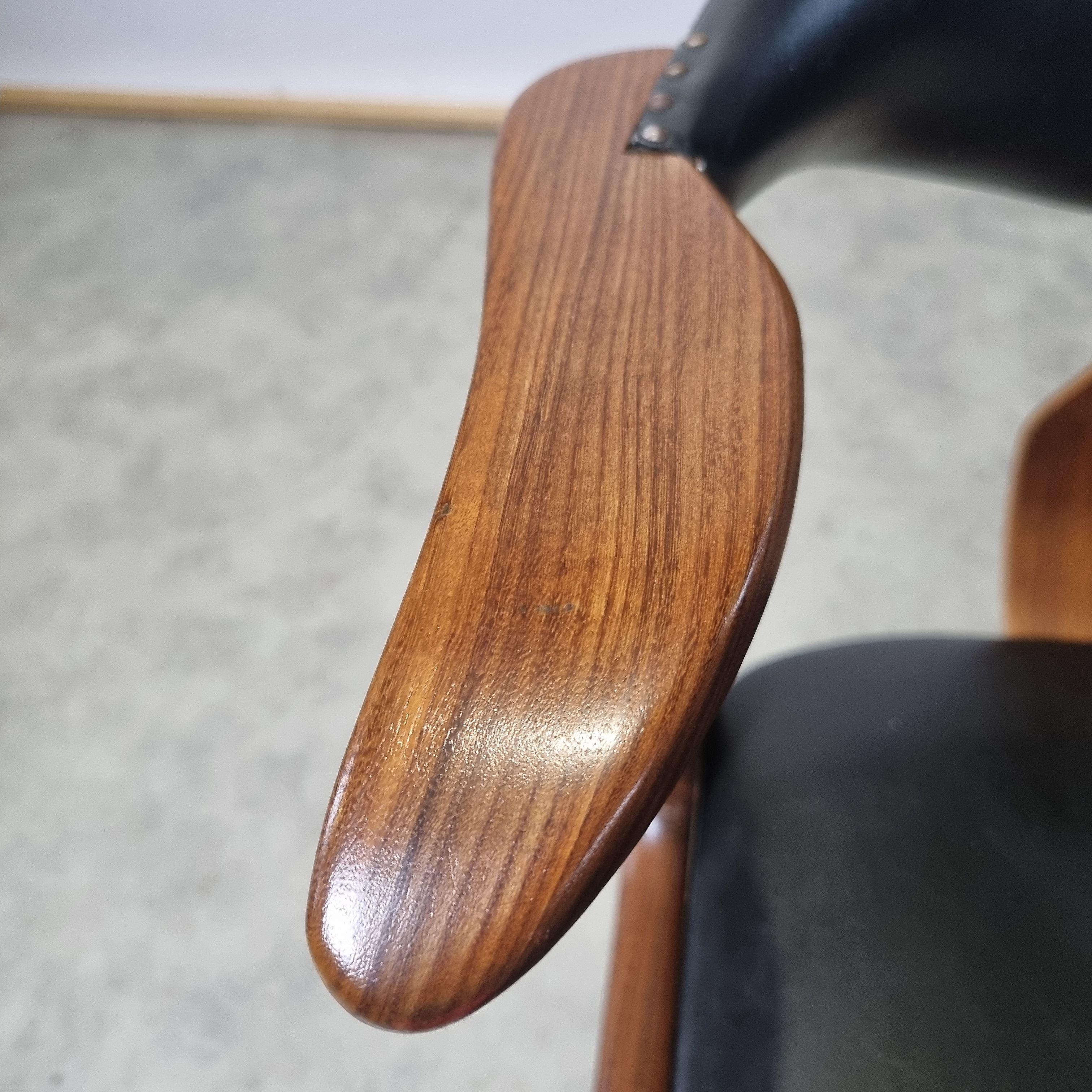 Vintage Cow Horn Chair by Louis Van Teeffelen for AWA, 1950s 12