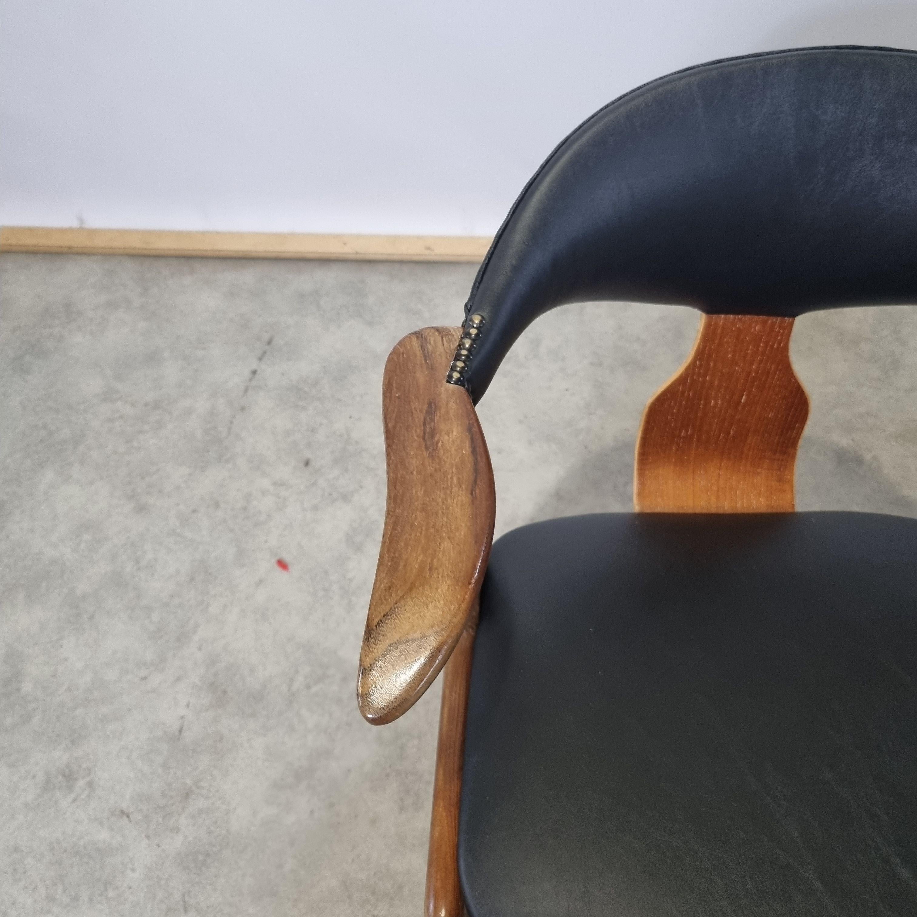 Mid-20th Century Vintage Cow Horn Chair by Louis Van Teeffelen for AWA, 1950s