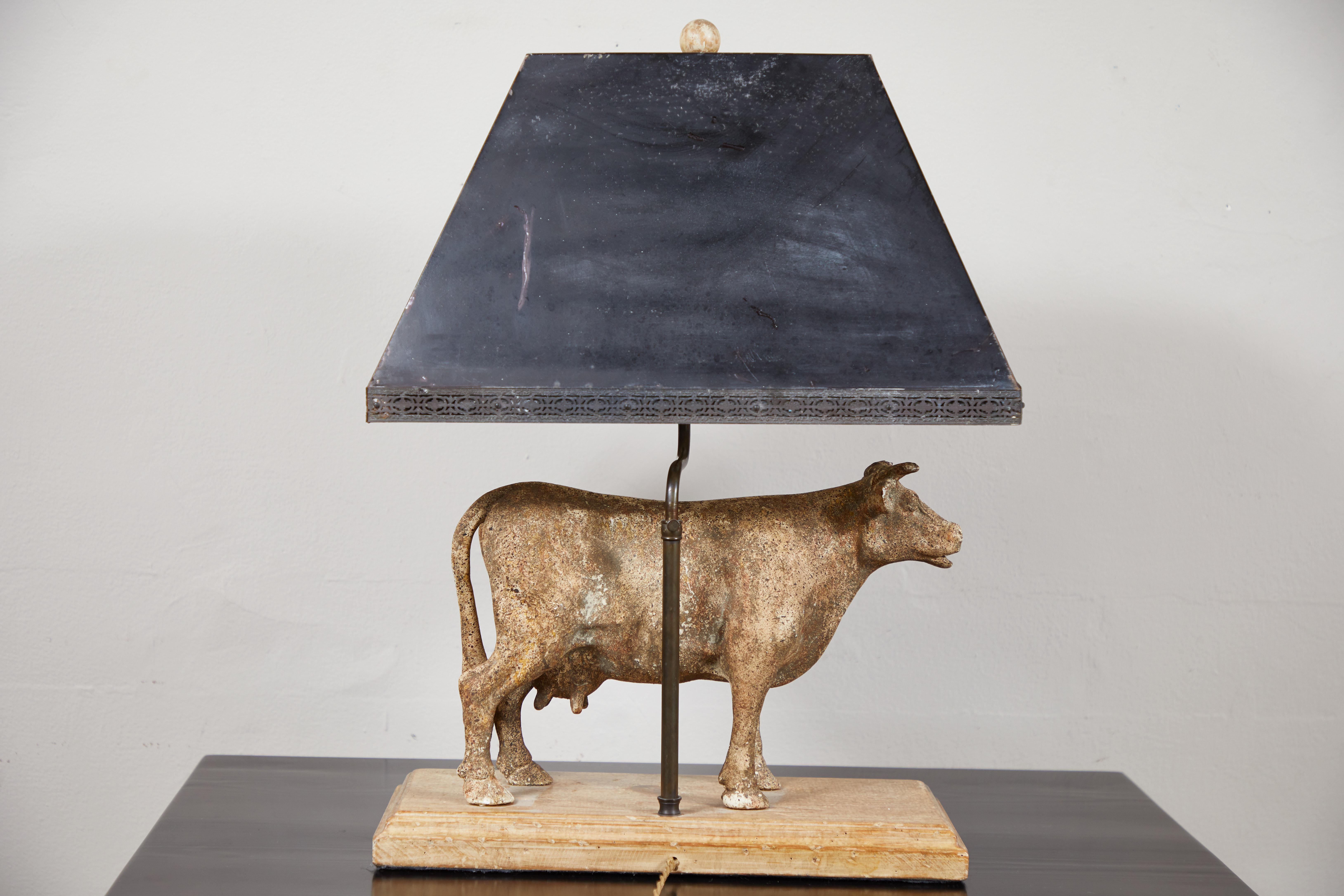 Mid-20th Century Vintage Cow Lamp For Sale